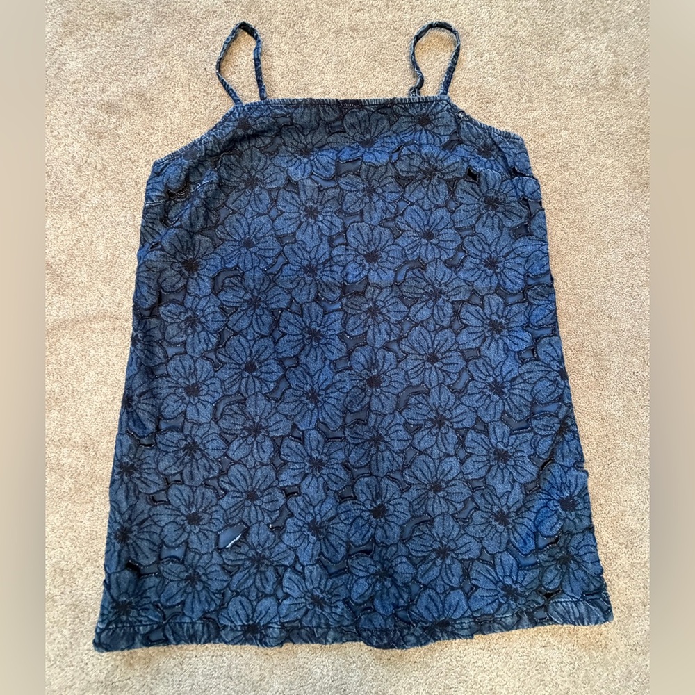 American eagle denim floral dress